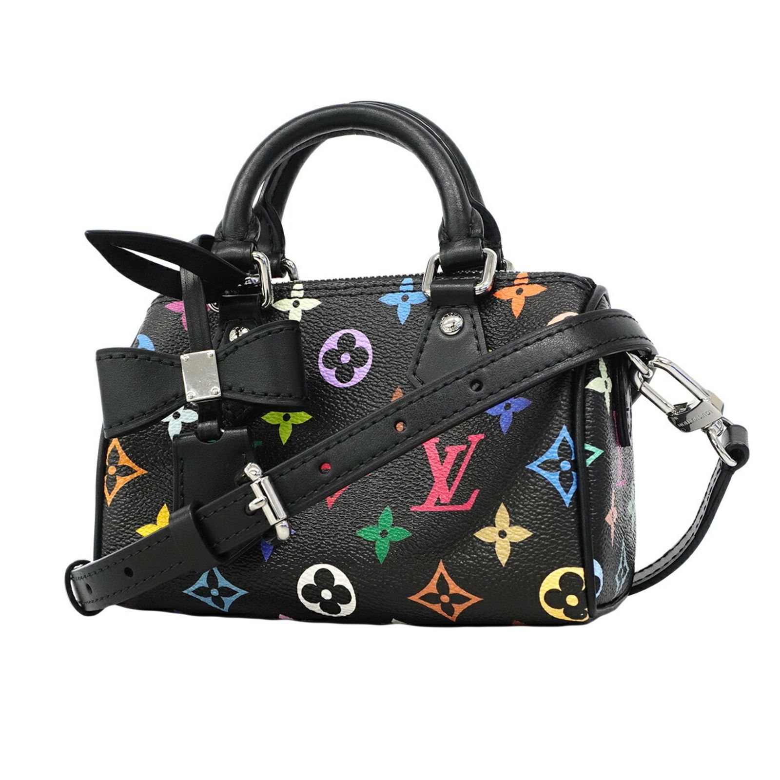 ルイ・ヴィトン(Louis Vuitton) ルイ・ヴィトン ハンドバッグ モノグラム・マルチカラー LV×TM ナノスピーディ M13406 ブラック 2wayバッグレディース