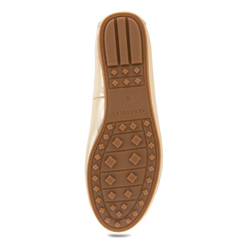 エアロソールズ レディース シューズ スリッポン・ローファー Aerosoles Over Drive Womens Flatsoft Gold Pu ゴールド｜詳細画像