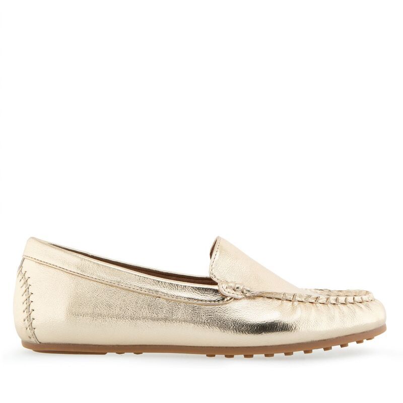 エアロソールズ レディース シューズ スリッポン・ローファー Aerosoles Over Drive Womens Flatsoft Gold Pu ゴールド｜詳細画像