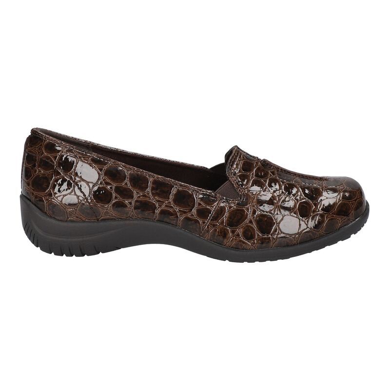 イージーストリート レディース シューズ スリッポン・ローファー Easy Street Purpose WomenslipOn Shoes Brown Patent Croco ブラウン イージーストリート レディース シューズ スリッポン・ローファー Easy Street Purpose WomenslipOn Shoes Brown Patent Croco ブラウン