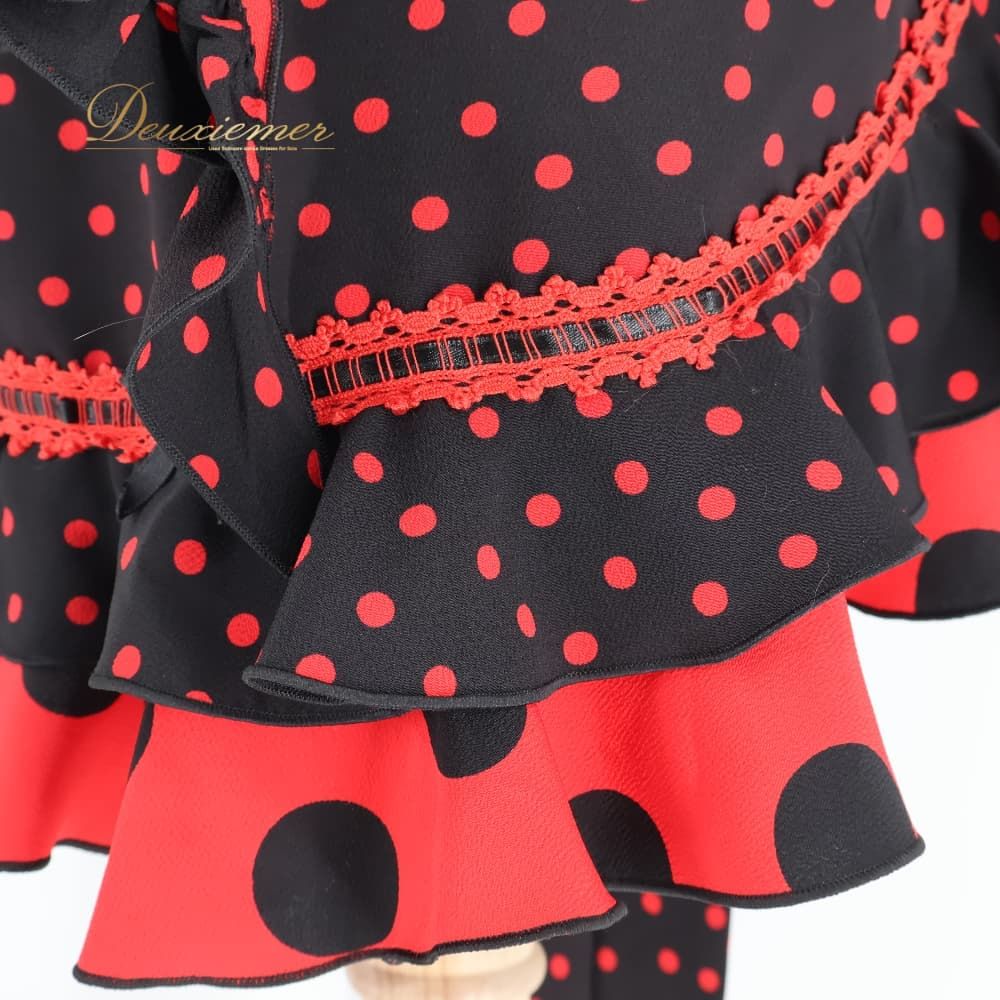 フラメンコ 衣装 MARINA FLAMENCA シージョ エプロン ブラック系