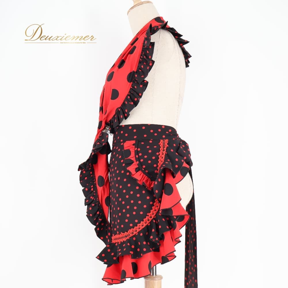 フラメンコ 衣装 MARINA FLAMENCA シージョ エプロン ブラック系