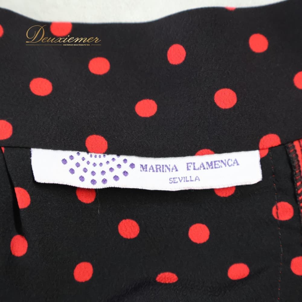 フラメンコ 衣装 MARINA FLAMENCA シージョ エプロン ブラック系