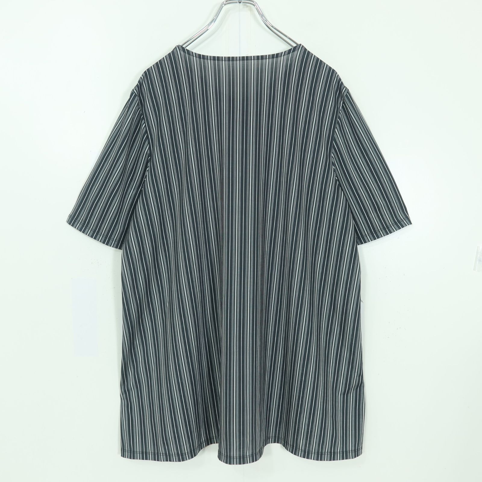 プリーツプリーズ ストライプ 半袖チュニック PLEATS PLEASE ISSEY
