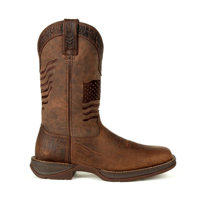 ドゥランゴ メンズ シューズ ブーツ・レインブーツ Rebel By Durango Brown Distressed Flag Mens Western Boots Acorn ブラウン