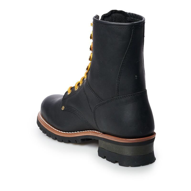 アドテック メンズ シューズ ブーツ・レインブーツ Tシャツ AdTec 1428 Mens Wateresistant Steel Toe Logger Work Boots Black ブラック