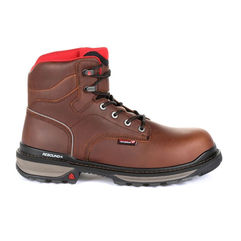 ロッキー メンズ シューズ ブーツ・レインブーツ Rocky Rams Horn Mens Waterproof Composite Toe Work Boots Dark Brown ブラウン ロッキー メンズ シューズ ブーツ・レインブーツ Rocky Rams Horn Mens Waterproof Composite Toe Work Boots Dark Brown ブラウン