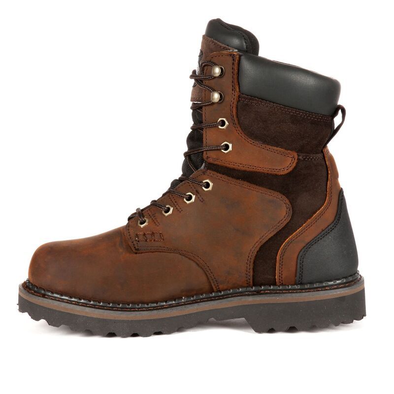 ジョージアブーツ メンズ シューズ ブーツ・レインブーツ Georgia Boots Brookville Mens 8in Waterproof Work Boots Dark Brown ブラウン