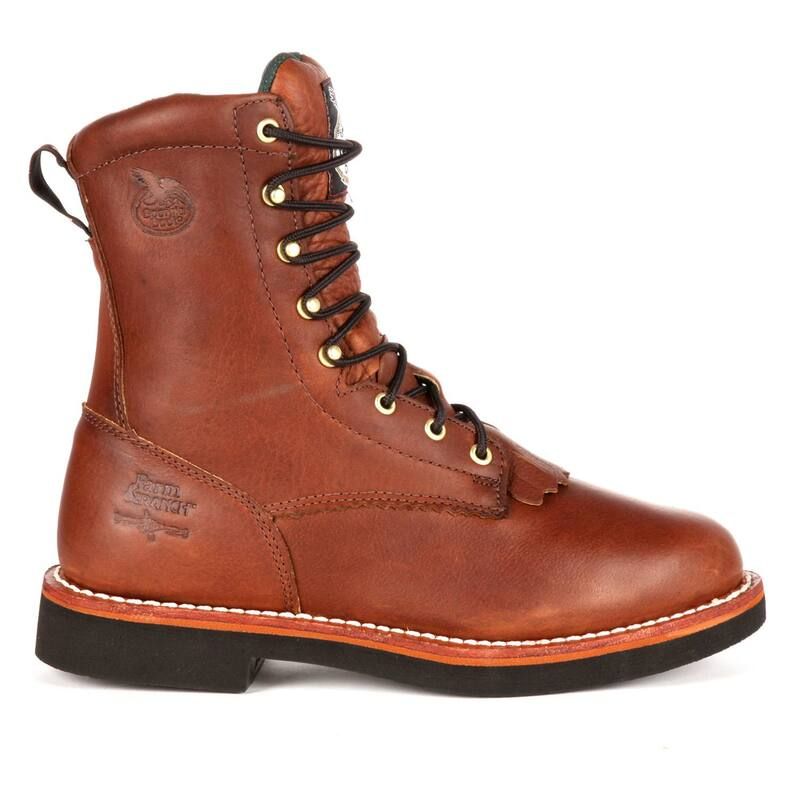 ジョージアブーツ メンズ シューズ ブーツ・レインブーツ レース Georgia Boots Farm Ranch Lacer Mens 8in Work Boots Barracuda Walnut
