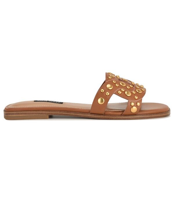 ナインウェスト レディース シューズ スリッポン・ローファー サンダル Nine West Womens Gomaz Embellished Flat SlipOn Sandals Light Bro ナインウェスト レディース シューズ スリッポン・ローファー サンダル Nine West Womens Gomaz Embellished Flat SlipOn Sandals Light Bro