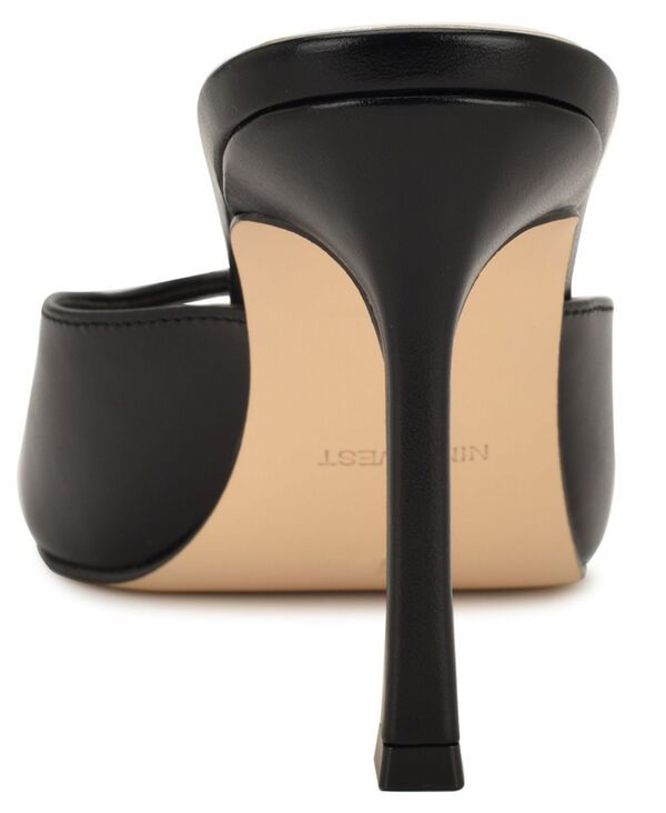 ナインウェスト レディース シューズ スリッポン・ローファー サンダル Nine West Womens Kisco SlipOn Stiletto Dressandals Black ブラック