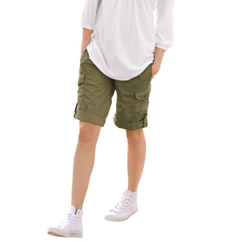 Ellos レディース ボトムス ハーフパンツ・ショーツ プラスサイズ ショートパンツ ellos Plusize Convertible Cargo Shorts Dark Basil