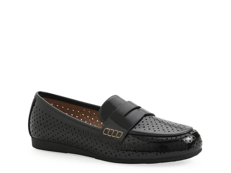 ホワイトマウンテン レディース シューズ スリッポン・ローファー レース White MountainWallace Penny Loafer Black Patent ブラック