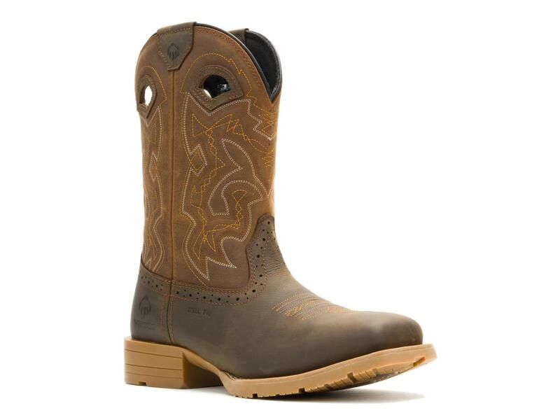 ウルヴァリン メンズ シューズ ブーツ・レインブーツ Tシャツ WolverineWheatland Steel Toe Wellington Hyperrest Work Boot Mens Dar