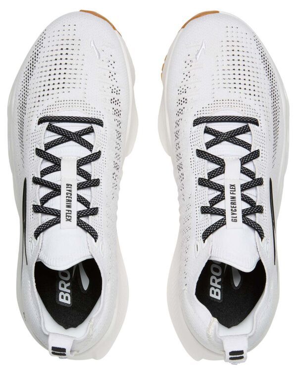 ブルックス メンズ シューズ スニーカー Brooks Mens Glycerin Flex Running Shoes WhiteBlackGum ホワイト ブルックス メンズ シューズ スニーカー Brooks Mens Glycerin Flex Running Shoes WhiteBlackGum ホワイト