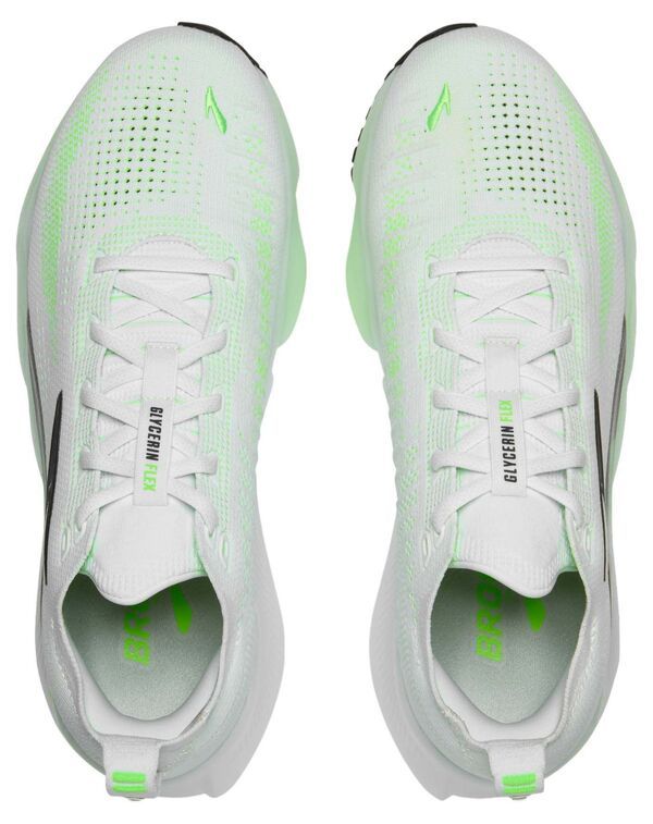 ブルックス メンズ シューズ スニーカー Brooks Mens Glycerin Flex Running Shoes WhiteGreen GeckoPhantom ホワイト ブルックス メンズ シューズ スニーカー Brooks Mens Glycerin Flex Running Shoes WhiteGreen GeckoPhantom ホワイト
