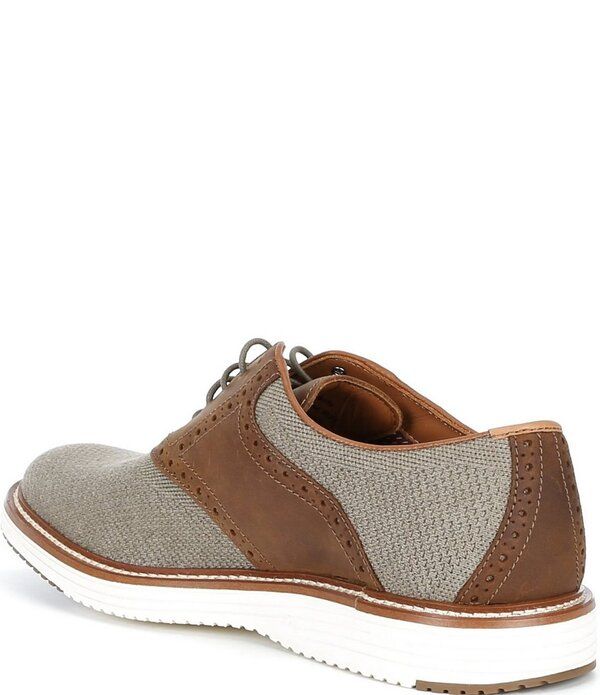ジョンストンアンドマーフィー メンズ シューズ オックスフォード ブローグ ニット Johnston Murphy Mens Upton Knit Brogue Saddle Oxfords Taup