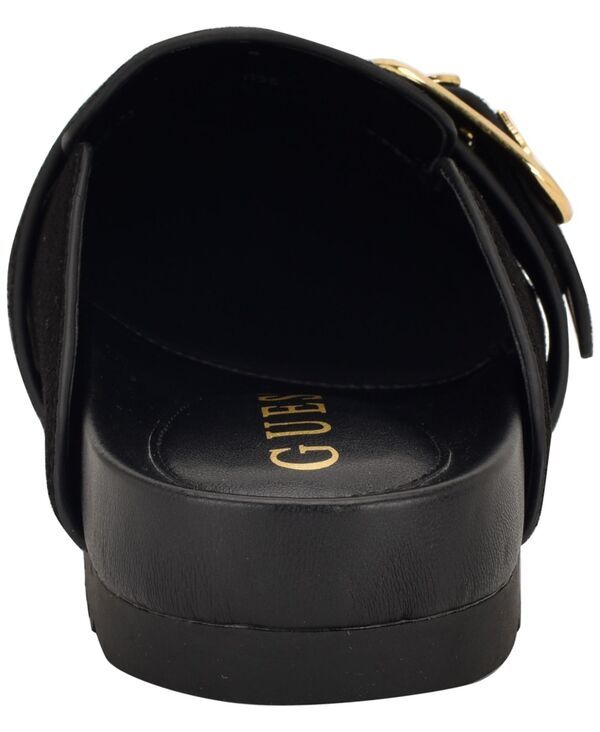 ゲス レディース シューズ スリッポン・ローファー GUESS Womens Galavanta Buckle SlipOn Flat Clogs Black Suede ブラック ゲス レディース シューズ スリッポン・ローファー GUESS Womens Galavanta Buckle SlipOn Flat Clogs Black Suede ブラック