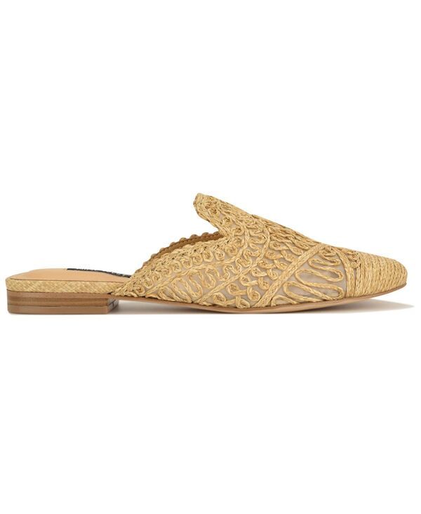 ナインウェスト レディース シューズ スリッポン・ローファー Nine West Womens Camella Woven Flat SlipOn Mules Natural ナインウェスト レディース シューズ スリッポン・ローファー Nine West Womens Camella Woven Flat SlipOn Mules Natural