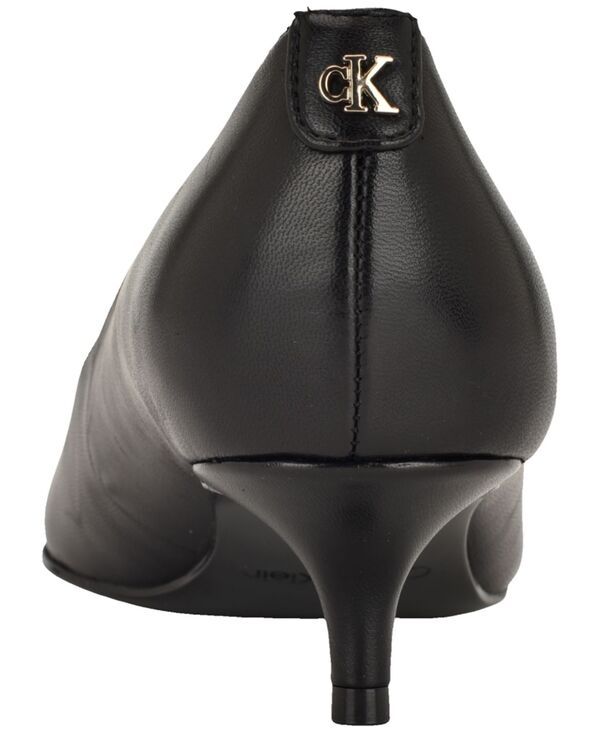 カルバンクライン レディース シューズ スリッポン・ローファー ヒール Calvin Klein Womens Roxanna SlipOn Kitten Heel Pumps Black Leath