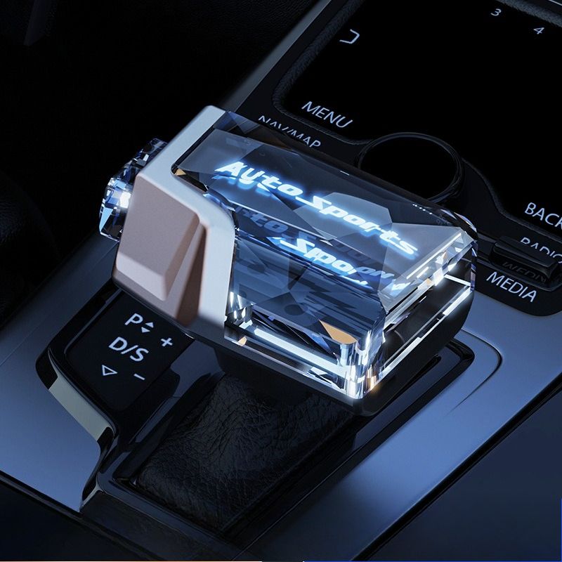 汎用LEDタッチクリスタル ギアシフトノブ オートマチック対応 発光インテリアカスタム