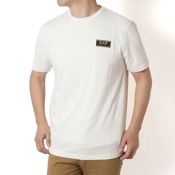 26SSモデル エンポリオアルマーニ EMPORIO ARMANI EA7 透かしラバーロゴ Tシャツ【U0004 OFF WHITE】 7M001331 AF13739 U0004/【2026SS】m-tops