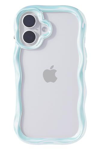 iFace BeBling Wave iPhone 16 対応 ケース (ホワイトオーロラ)【アイフェイス ビーブリング iphone16ケース ウェーブ スマホケース iphoneケース うねうね メタリック アイフォン16 クリアケース aa1207b6