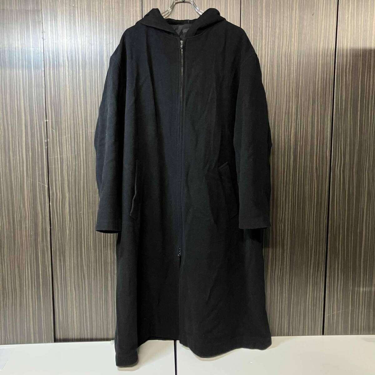 90s Y's for men コート ウールダブルジップコート ブラック MW-C12-162 ワイズフォーメン