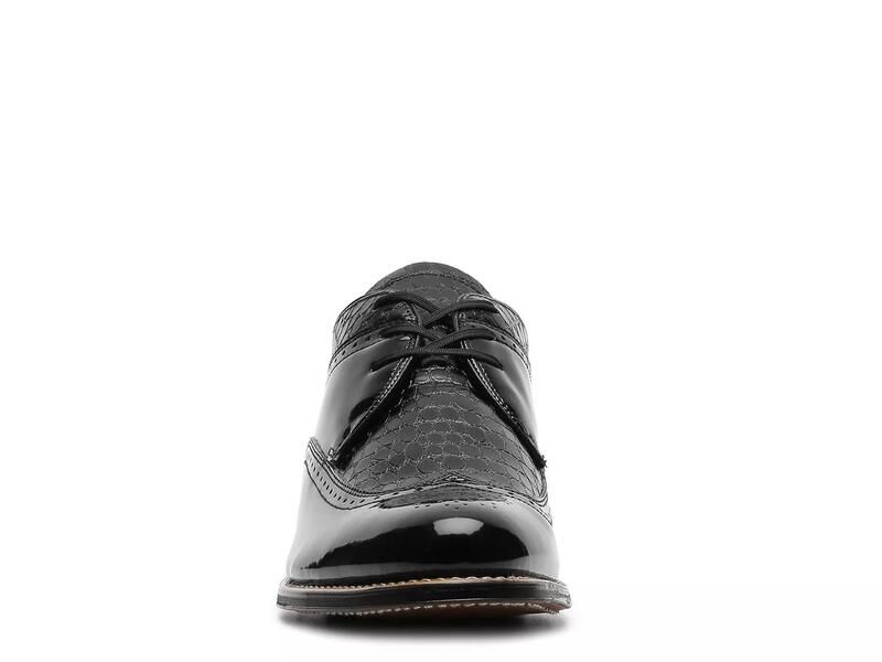 ステイシーアダムス メンズ シューズ オックスフォード ウィングチップ Stacy Adams Dayton Wingtip Oxford Black Croc Print ブラック