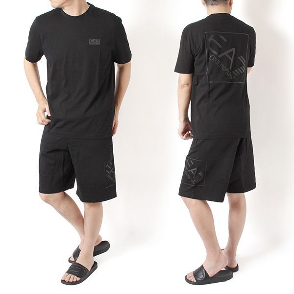 26SSモデル エンポリオアルマーニ EMPORIO ARMANI EA7 セットアップ 上下セット【BLACK】 7M001487+7M001491 AF17789+AF17787 UC001/【2026SS】m-tops