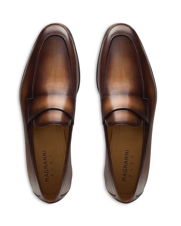 マグナーニ レディース シューズ スリッポン・ローファー Magnanni Mens Heros Apron Toe Loafers Exclusive Brown ブラウン