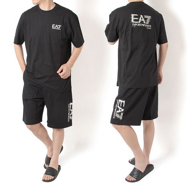 26SSモデル エンポリオアルマーニ EMPORIO ARMANI EA7 セットアップ 上下セット【BLACK】 7M001327+7M001329 AF17789+AF17787 UC001/【2026SS】m-tops
