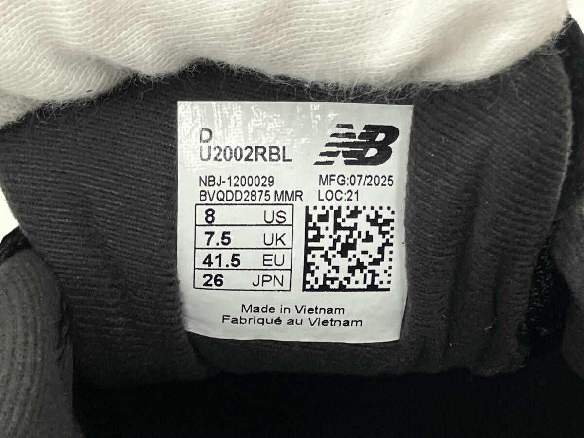 new balance ニューバランス U2002RBL 26 ブラック 通年