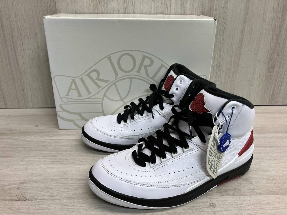 箱付き★ NIKE ナイキ Air Jordan 2 Retro 'Chicago' スニーカー 型番: DX2454-106 サイズ28cm ホワイト・ブラック