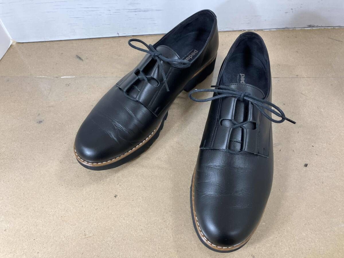 ASICS アシックス pedala レザーシューズ 黒 24,1/2 通年 - メルカリ