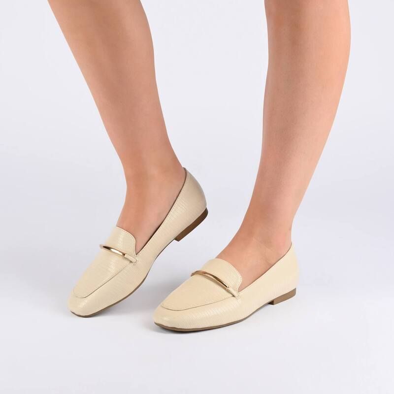 ジャーニー レディース シューズ スリッポン・ローファー Journee WrennWomens Loafer Flats Denim デニム