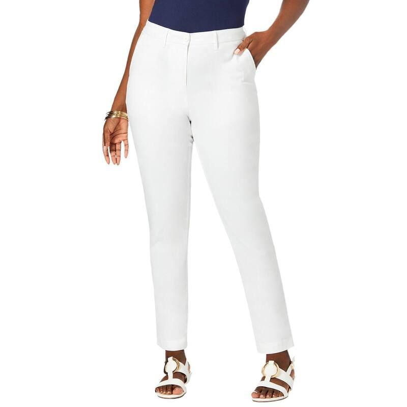 ジェシカロンドン レディース ボトムス カジュアルパンツ プラスサイズ プチ コットン Jessica London Womens Plusize Petite Stretch Cotton Chin