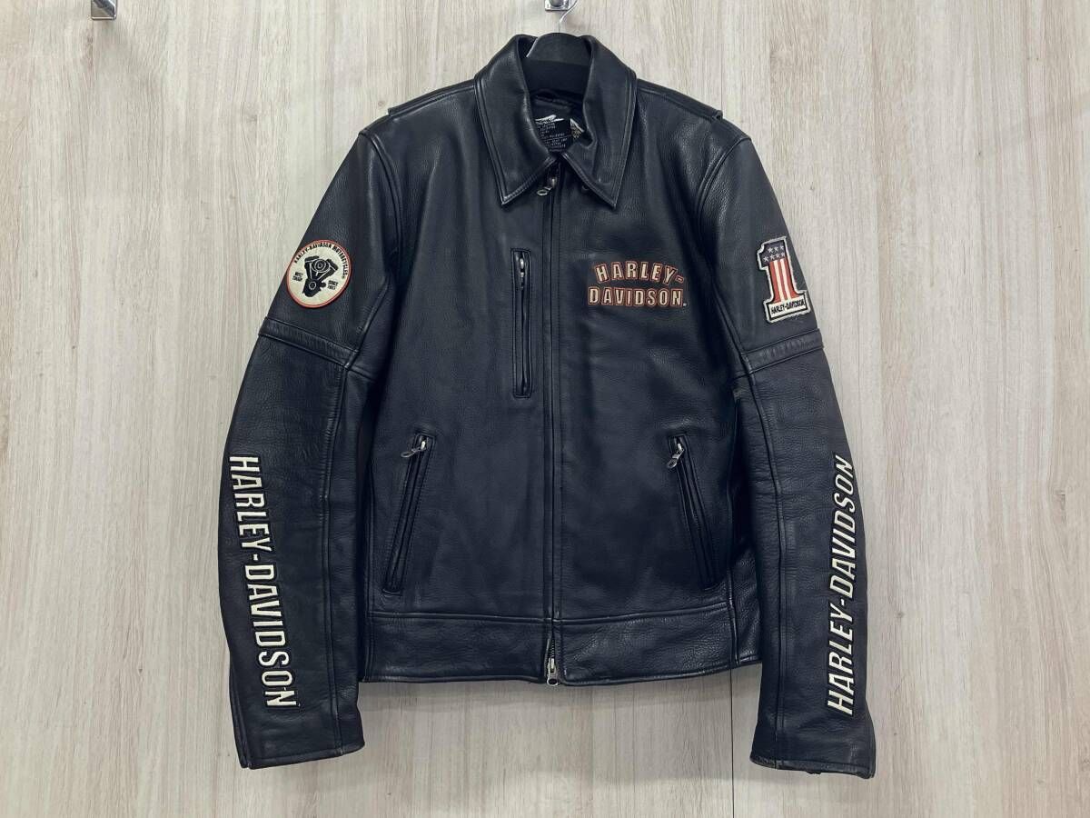 HARLEY DAVIDSON ハーレーダ ビットソン シングルライダース Sサイズ ブラック スレ有り