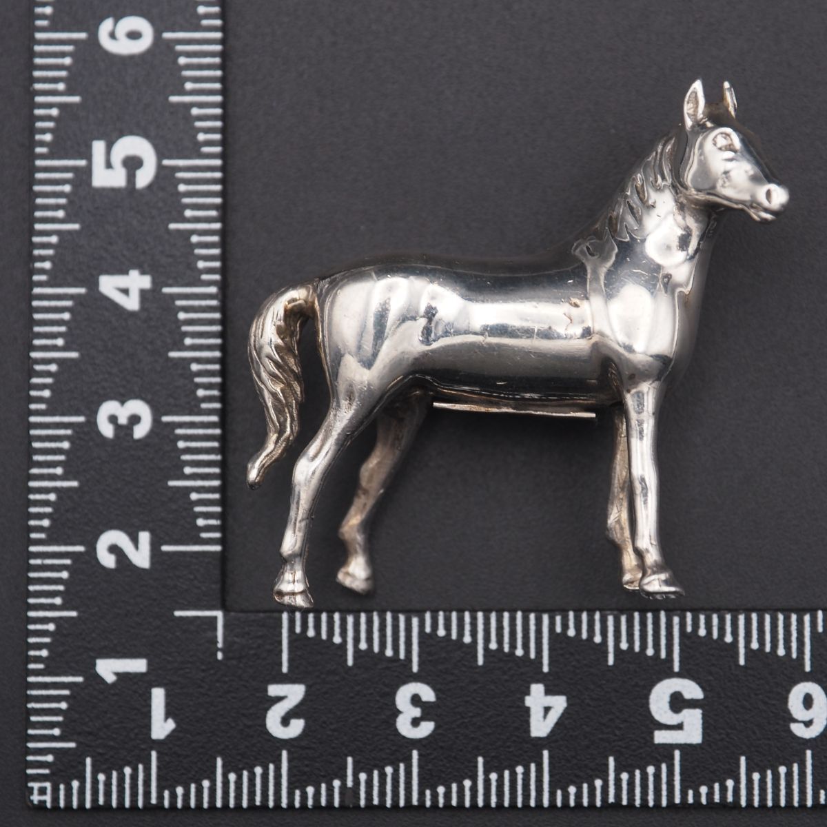 A460 ヴィンテージ 作家サイン? STERLING925刻印 ブローチ 馬 ウマ 