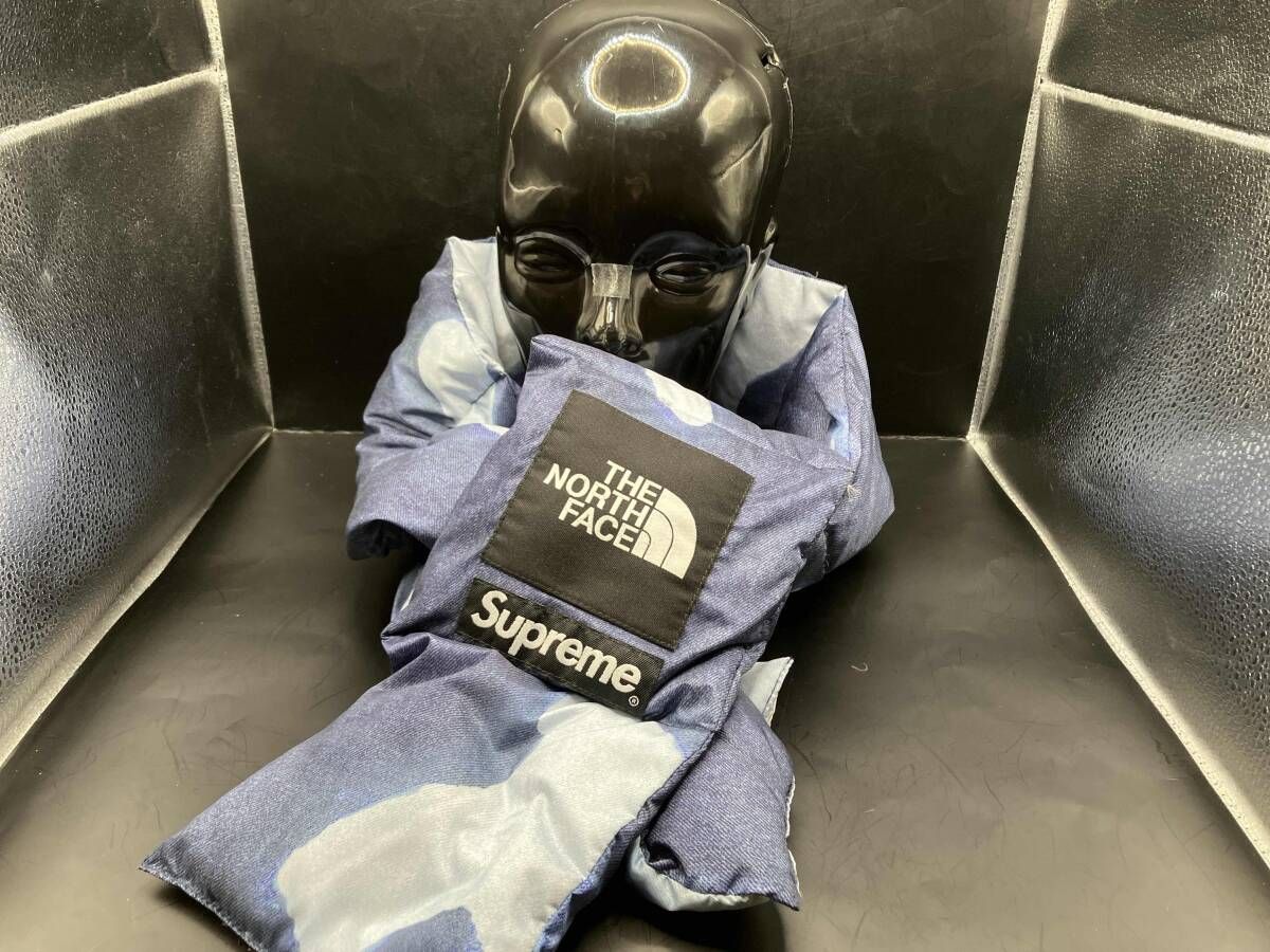 Supreme×THE NORTH FACE シュプリーム ノースフェイス NN721121 ダウンマフラー 青迷彩