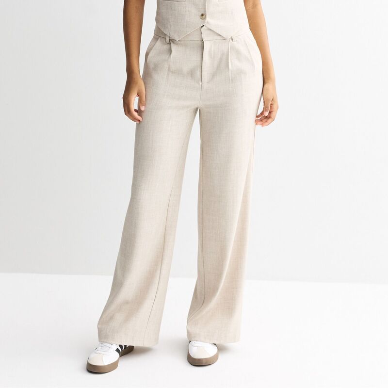 エスオー レディース ボトムス カジュアルパンツ Juniors SO WideLeg Trousers Heather Oatmeal ヘザー
