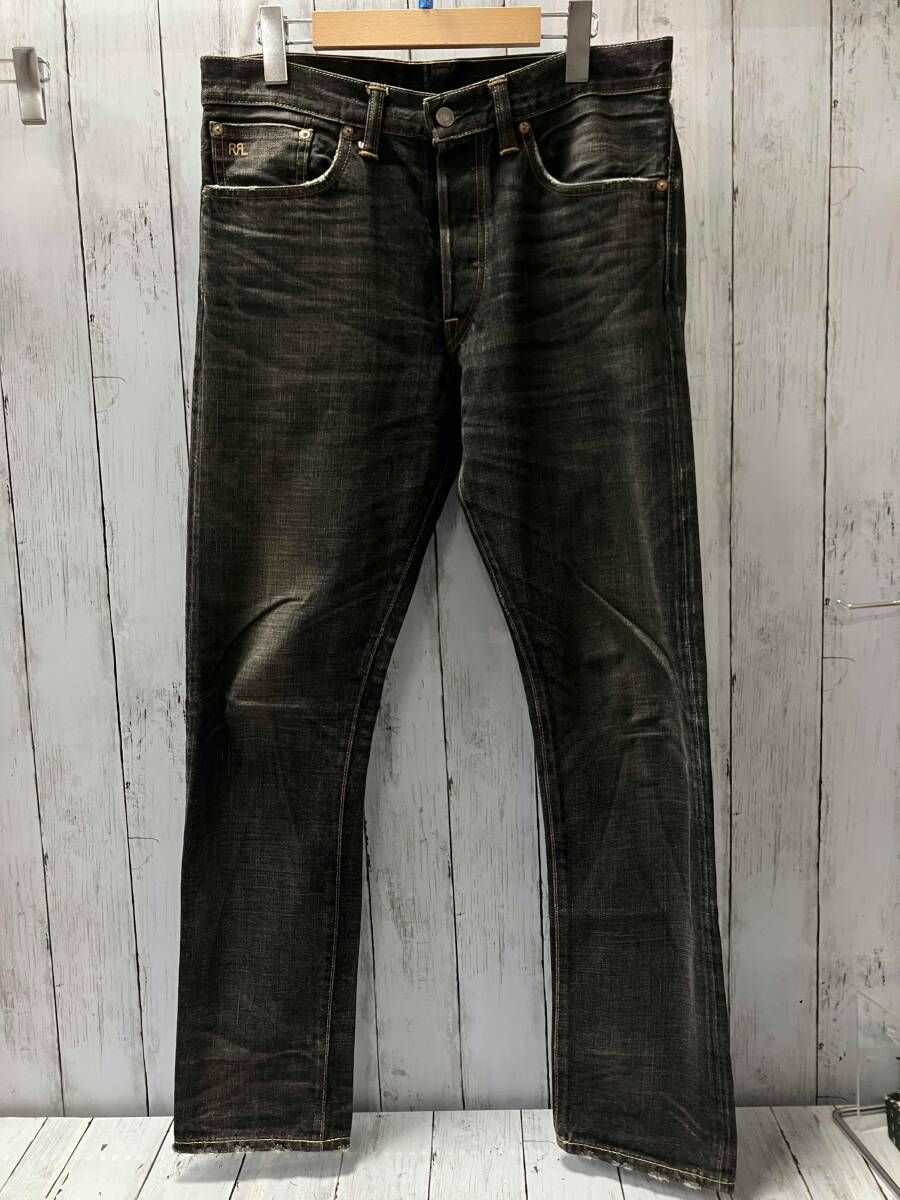 RRL RALPH LAUREN ジーンズ ブラック USA製 SLIM NARROW W32