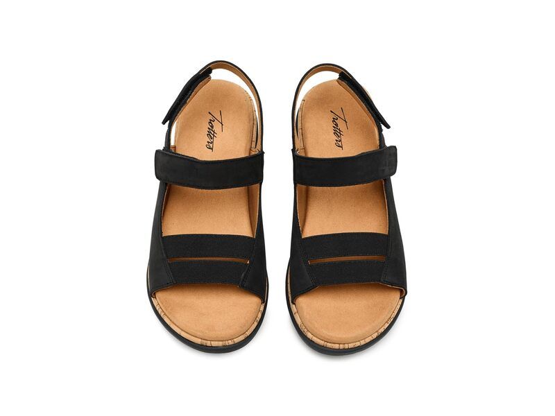 トロッターズ レディース シューズ サンダル ミニ Trotters Gemini Sandals Black Nubuck ブラック