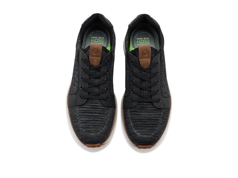 ノンブッシュ メンズ シューズ オックスフォード レース ニット Nunn Bush Kore Swift Knit Lace Toe Oxford Black ブラック