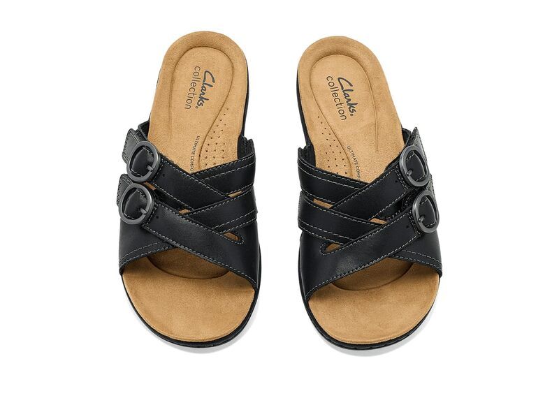 クラークス レディース シューズ サンダル Clarks Laurieann Opal Black Leather ブラック クラークス レディース シューズ サンダル Clarks Laurieann Opal Black Leather ブラック