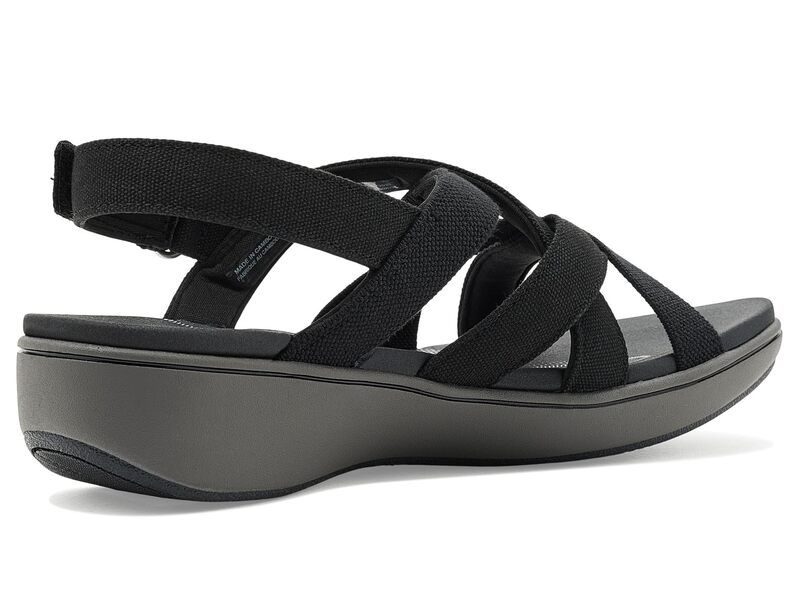 クラークス レディース シューズ サンダル Clarks Breezerae Ana Black Canvas ブラック