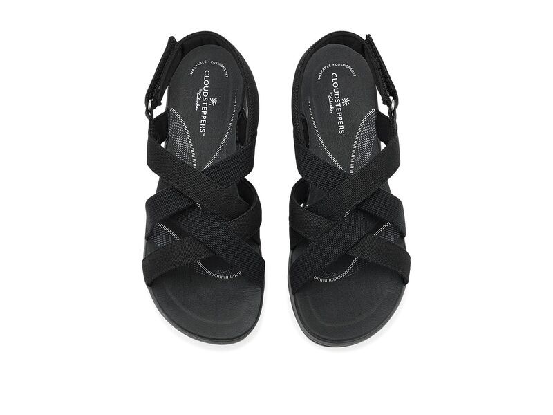 クラークス レディース シューズ サンダル Clarks Breezerae Ana Black Canvas ブラック