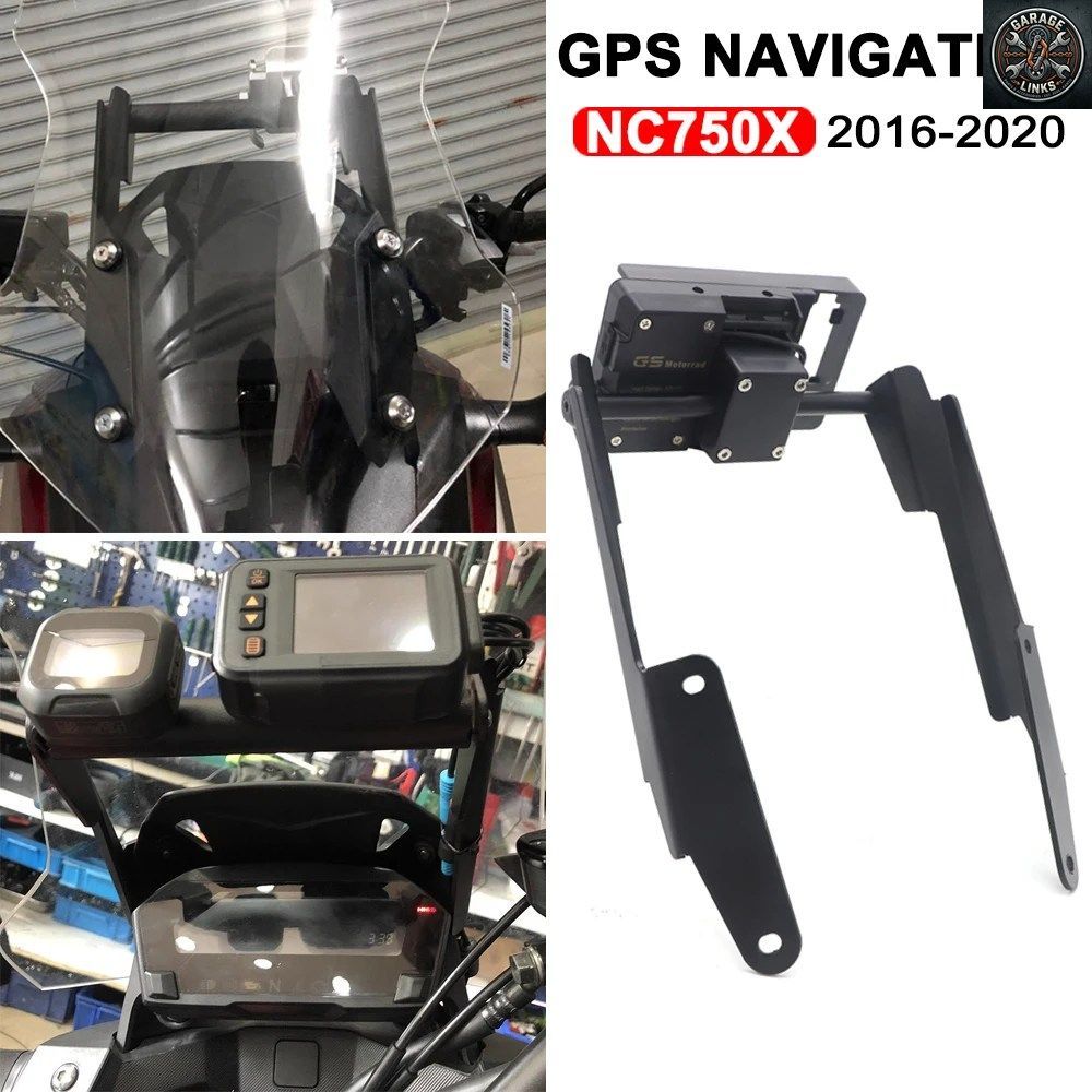オートバイ用スタンドホルダー、携帯電話、GPSナビゲーション、ナンバープレートブラケット、ホンダ NC750X 2016 - 2018 - 20