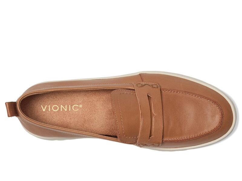 バイオニック レディース シューズ スリッポン・ローファー VIONIC Uptown Cameleather キャメル