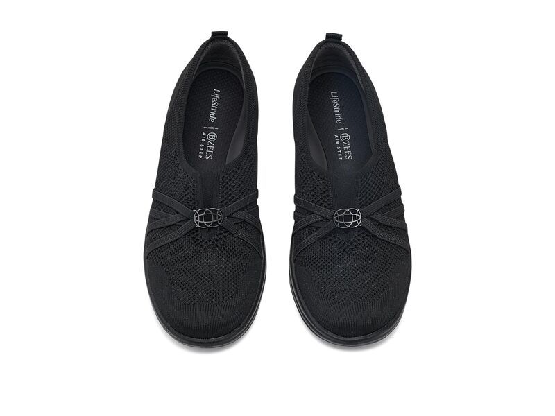 ライフストライド レディース シューズ サンダル ニット LifeStride Niche Knit Skimmers Blacknit Fabr ブラック
